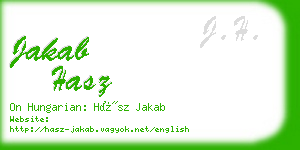 jakab hasz business card